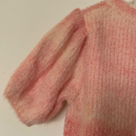 Ombre Peachy Pink crop sweater sz M 6-8 - Picture 9 of 9